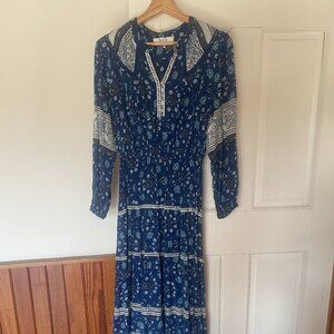 Sea New York Floral Blue Midi Dress, XS
